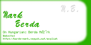 mark berda business card